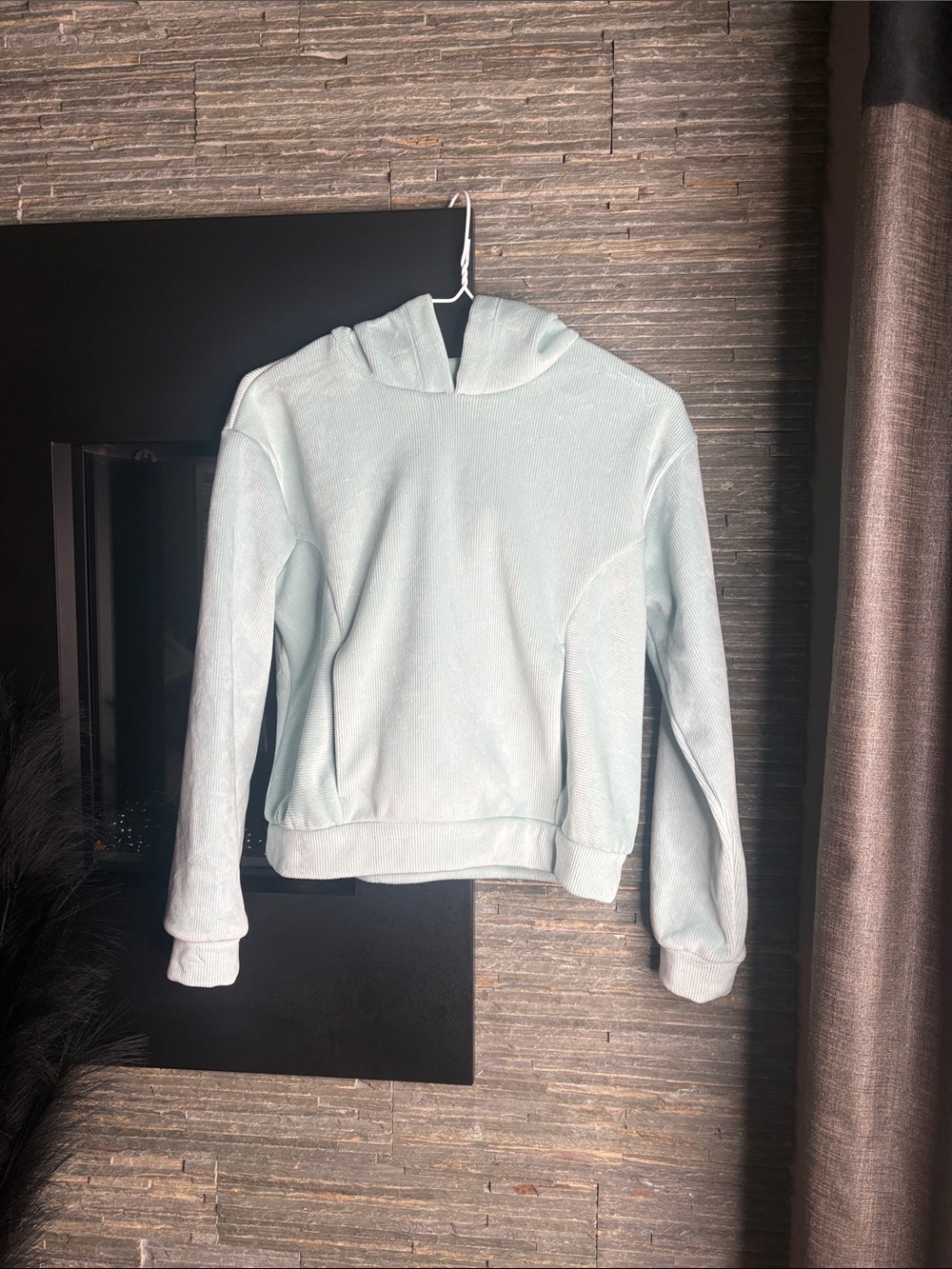 all in motion Pale Blue Hooded Crewneck Sweater